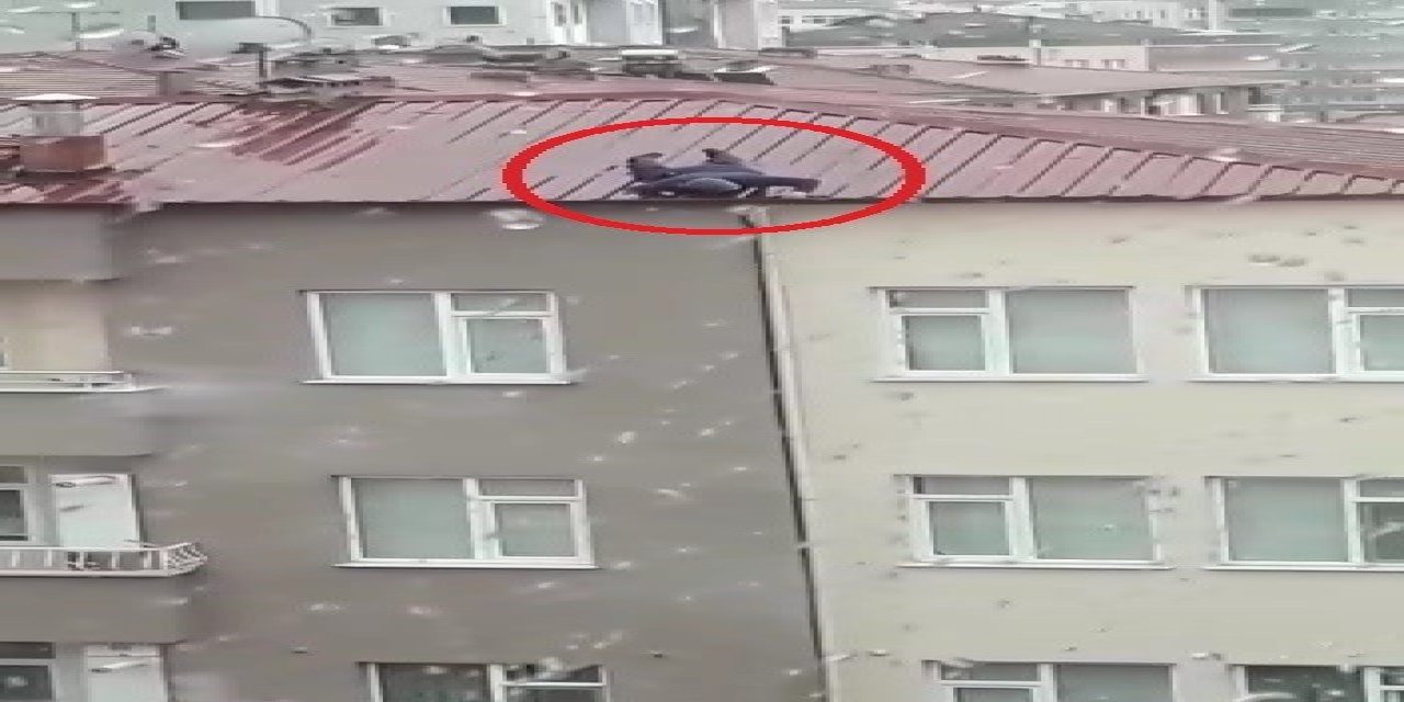 Çatıda yürekleri ağza getiren an