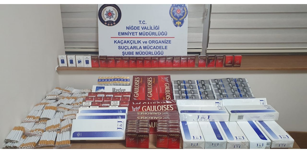 Niğde'de 534 paket bandrolsüz sigara ele geçirildi