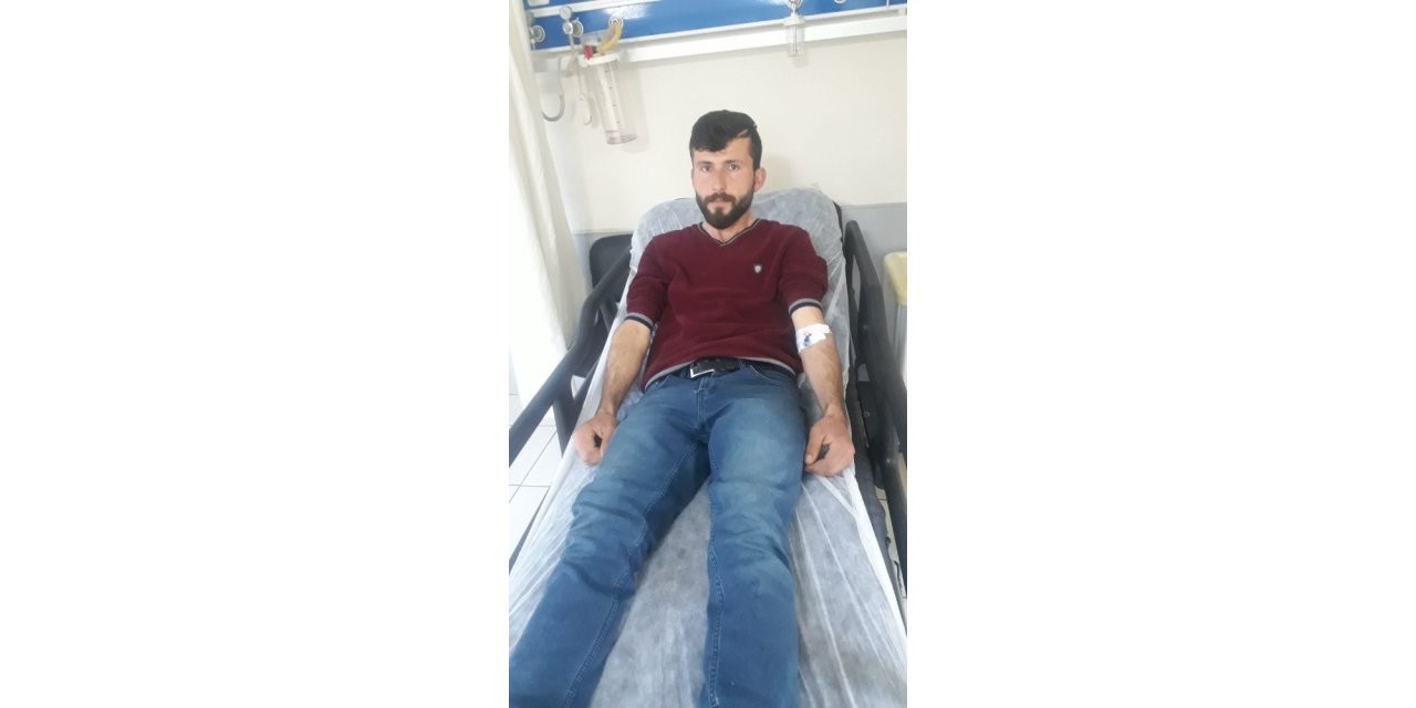 Elektrik akımına kapılan koyununu kurtarmaya çalışırken akıma kapılarak yaralandı