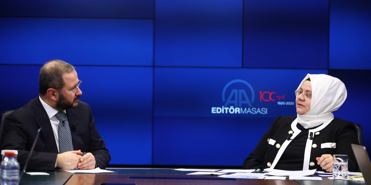 Aile, Çalışma ve Sosyal Hizmetler Bakanı Selçuk AA Editör Masası'na konuk oldu: (1)