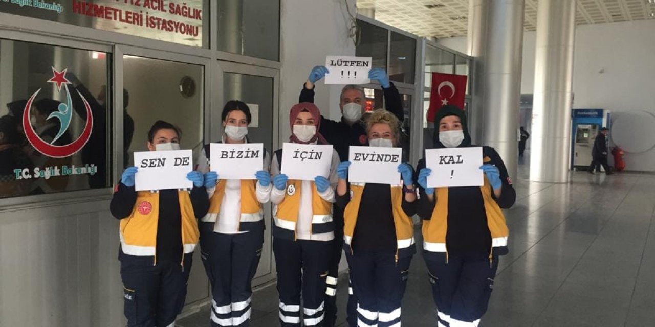 Kırıkkale'de sağlık çalışanlarından "evinde kal" çağrısı