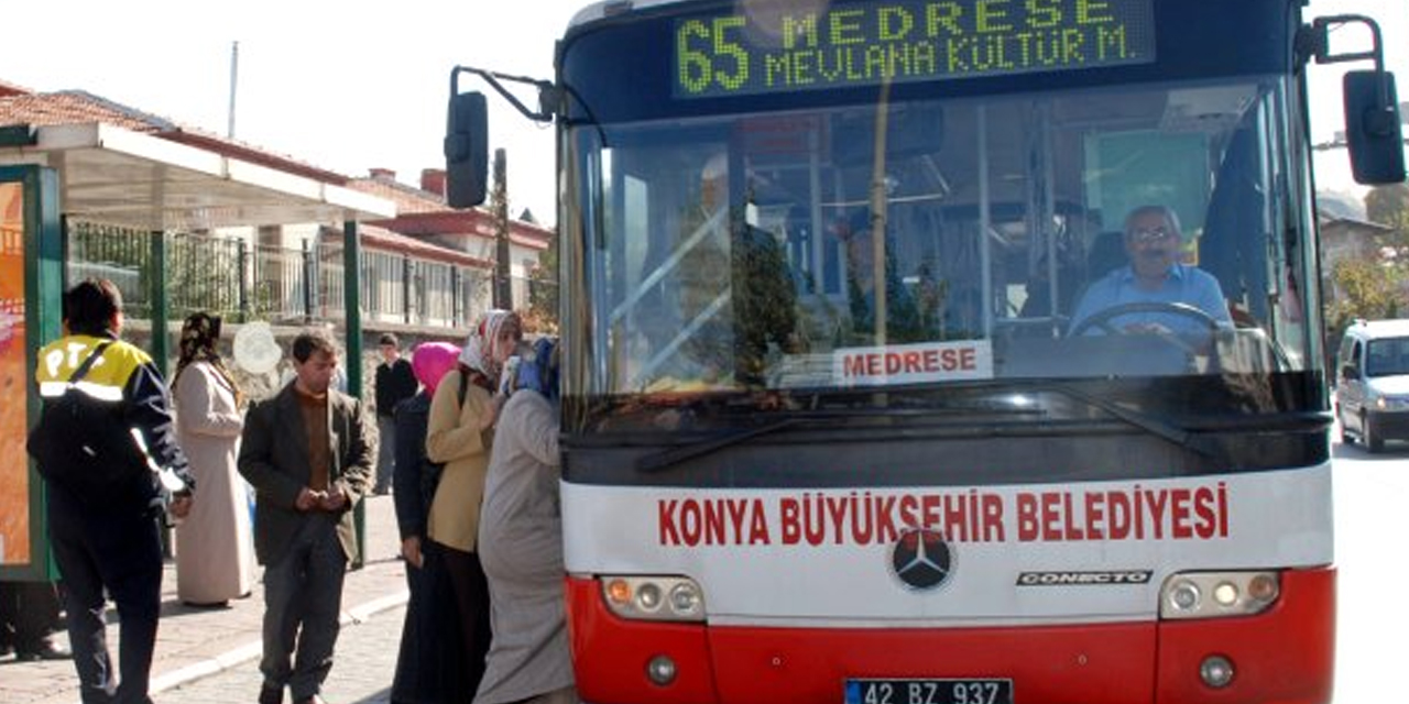 Konya'da 65 yaş üstüne ücretsiz toplu ulaşım durduruldu
