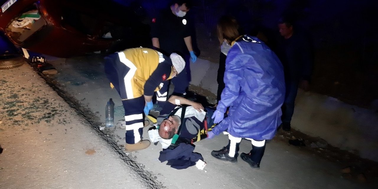 Fethiye’de köpeğe çarpan otomobil devrildi; 6 yaralı