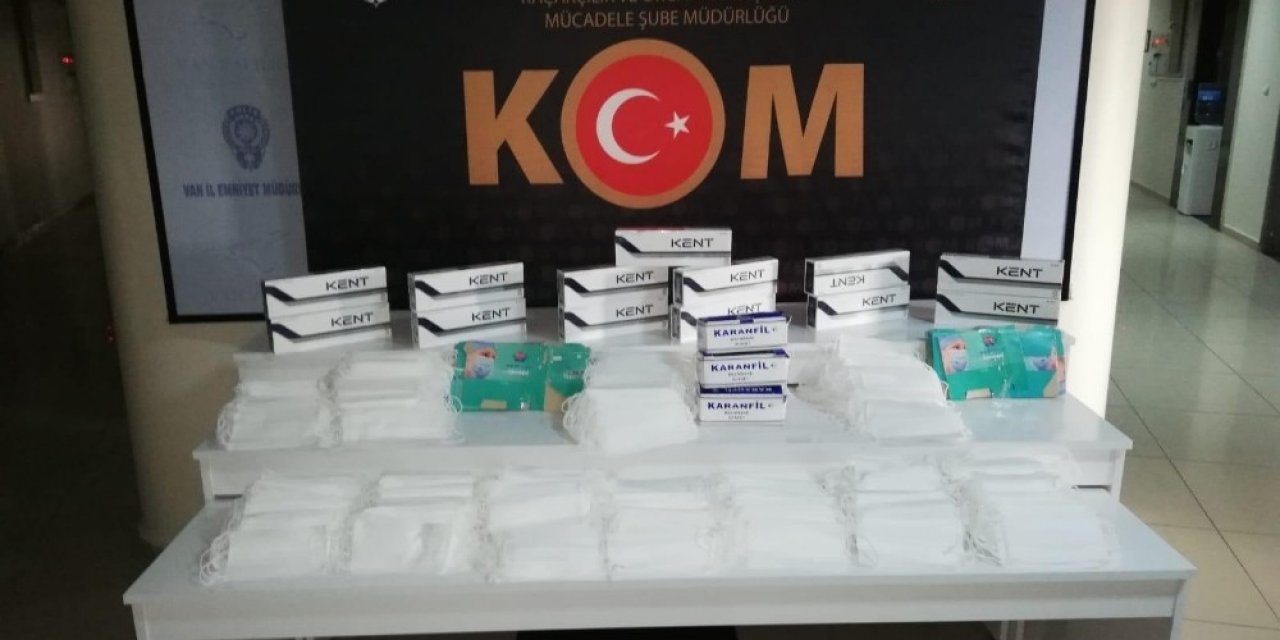 Van’da bin 500 adet gümrük kaçağı tıbbi maske ele geçirildi