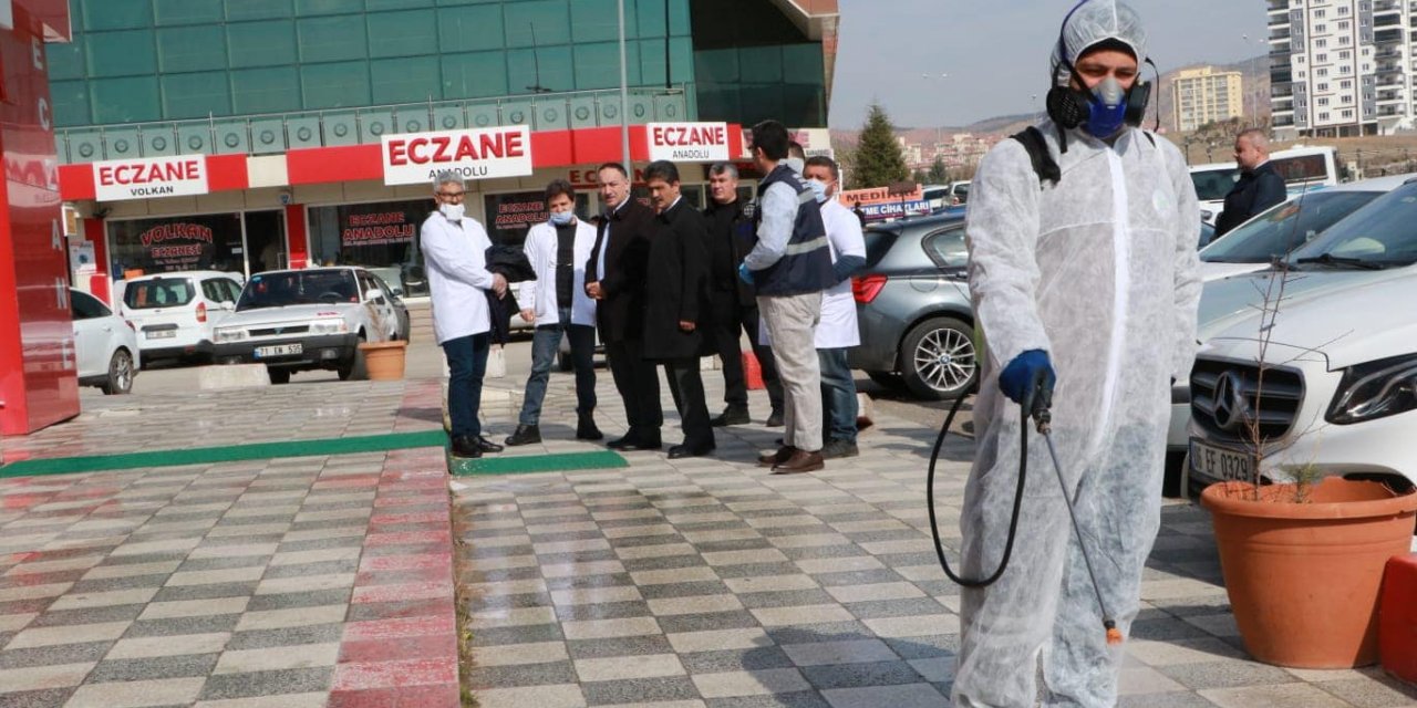 Kırıkkale'de koronavirüse karşı dezenfeksiyon devam ediyor