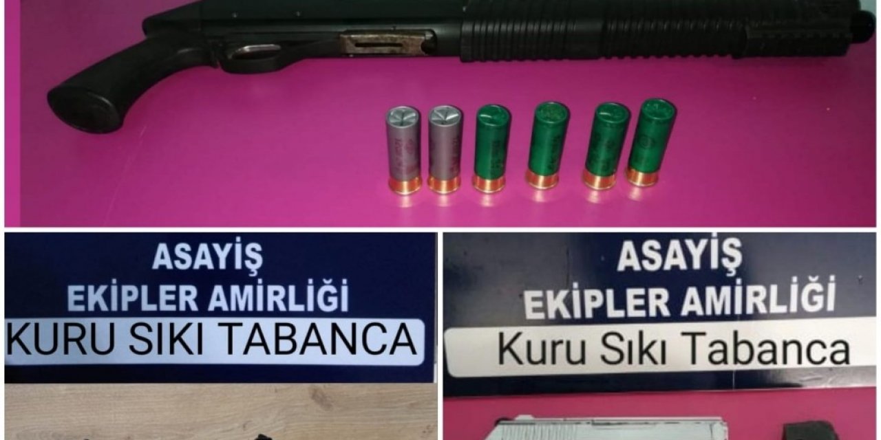Şüpheli şahıslarda silah ele geçirildi