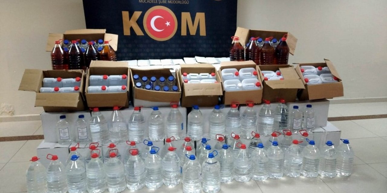 Kilis’te kaçak içki ele geçirildi