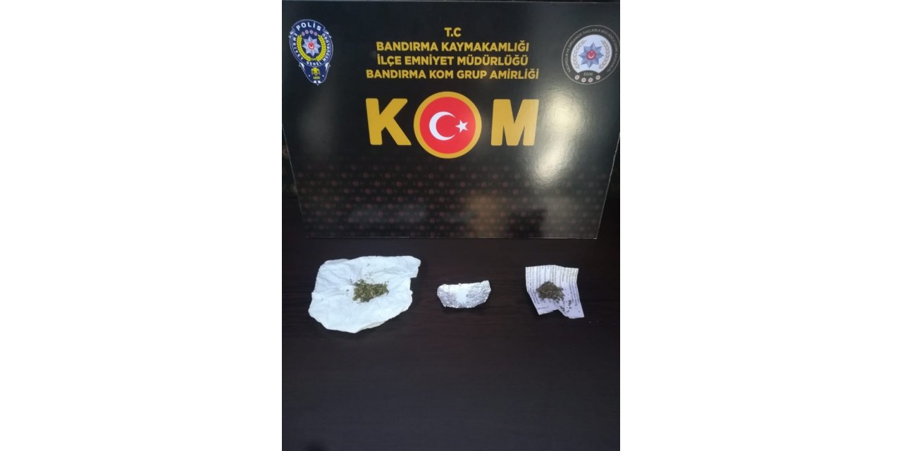 Balıkesir polisinden uyuşturucu operasyonu