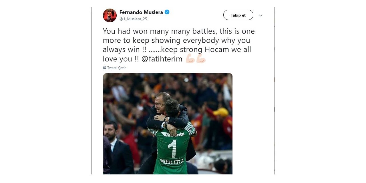 Muslera’dan Terim’e destek mesajı