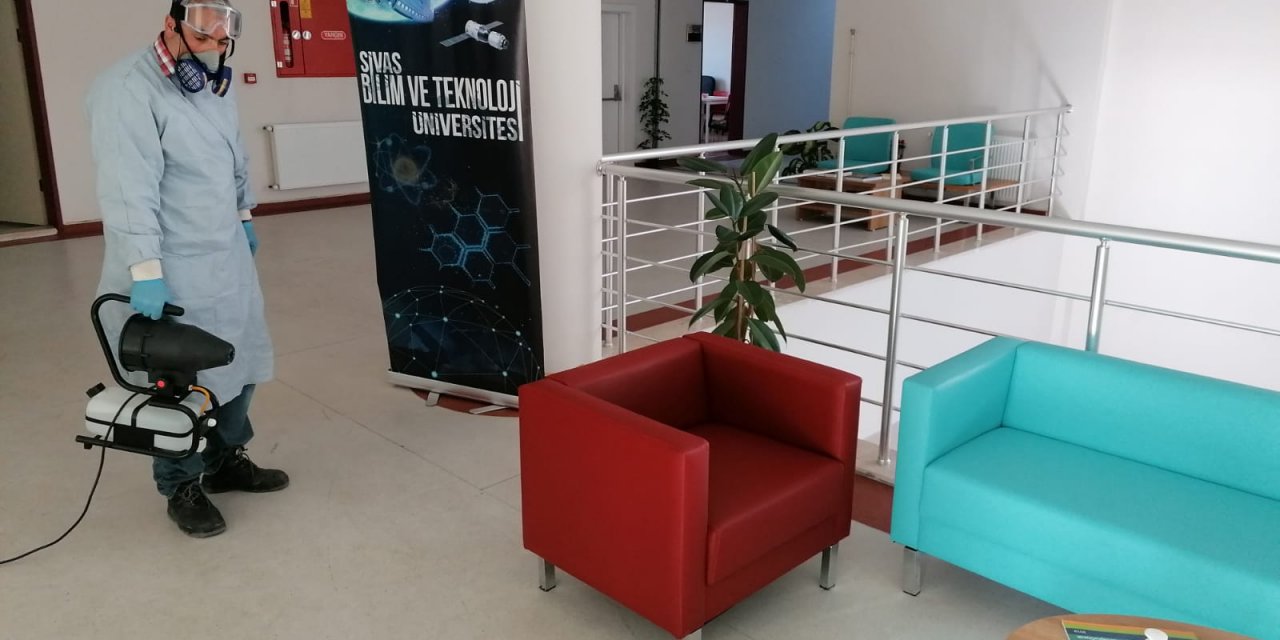 Sivas Bilim ve Teknoloji Üniversitesi dezenfekte edildi