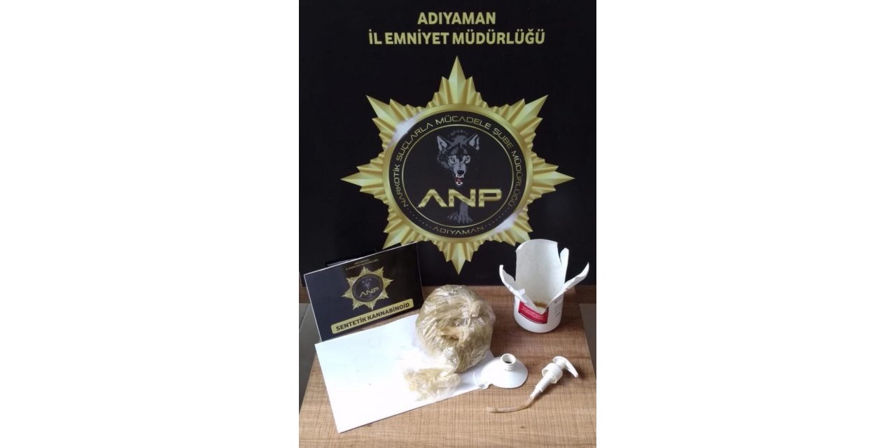Sıvı sabun içerisinden bonzai ele geçirildi