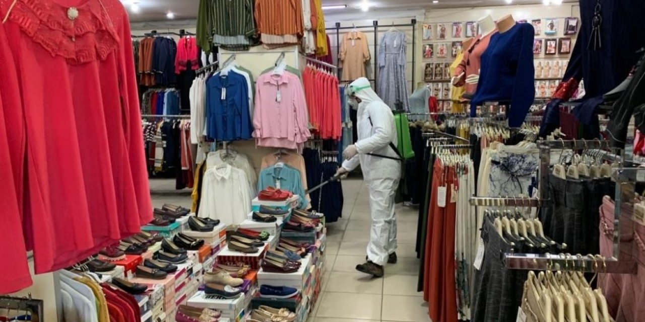 Çaldıran’da yüzlerce iş yeri dezenfekte edildi