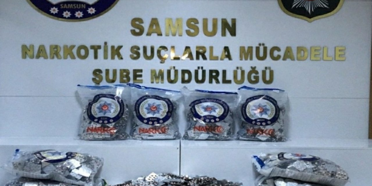 Samsun’da 30 bin 450 adet uyuşturucu özellikli hap ele geçirildi