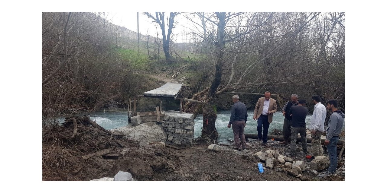 Teröristler köprü inşaatına mayın yerleştirmiş