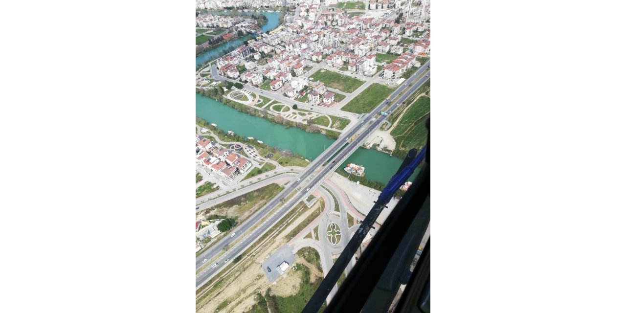 Antalya trafiği havadan helikopter ile denetlendi