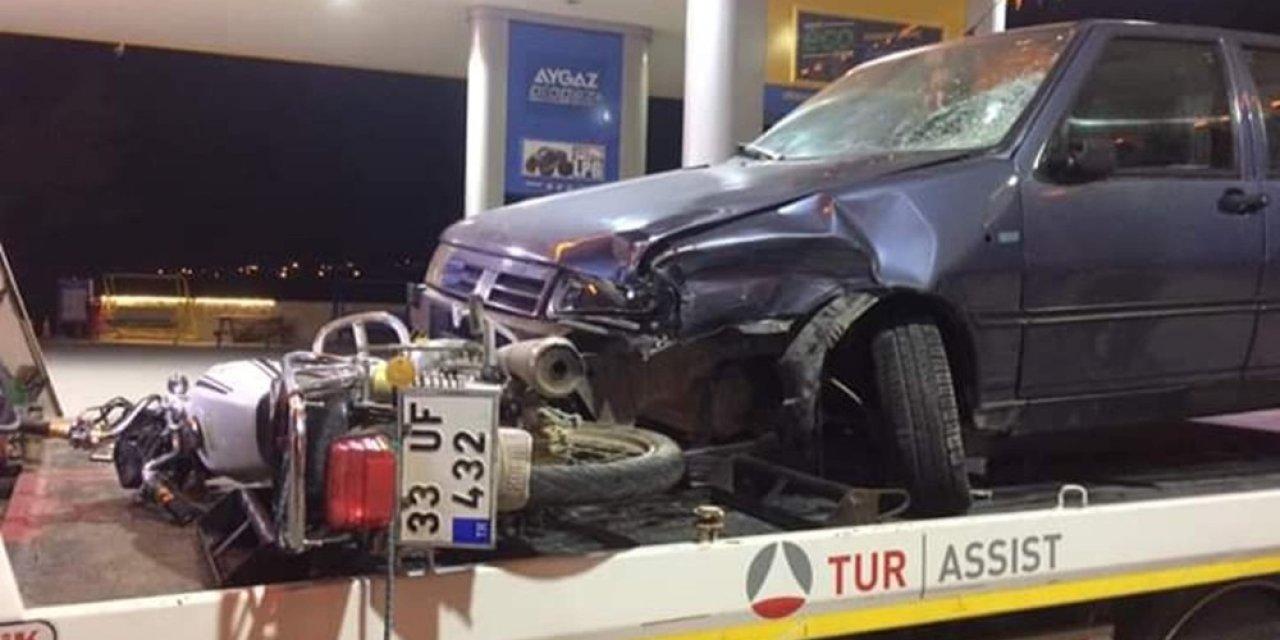 Motosiklet ile otomobil çarpıştı: 1 ölü, 1 yaralı