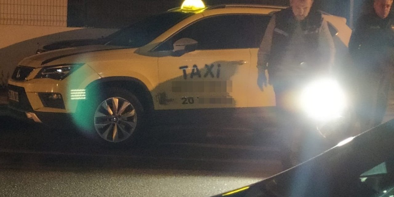 Ticari taksiye tüfekle ateş açtılar