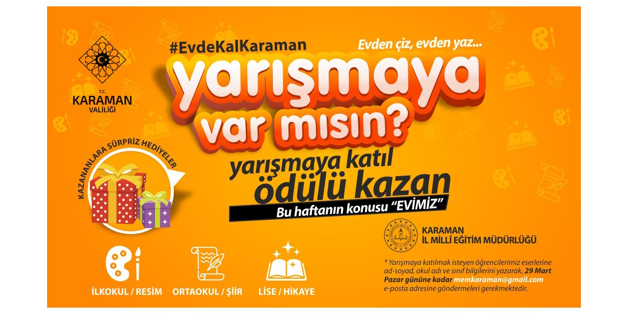 Evde Kal Karaman isimli ödüllü yarışma başladı