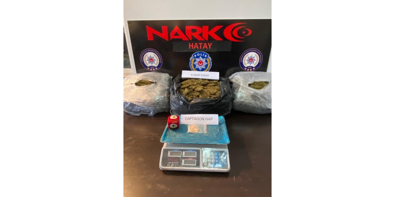 Hatay'da portakal kasalarına gizlenmiş 13 kilogram esrar bulundu