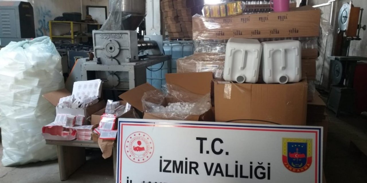 İzmir’de sahte dezenfektan üretenlere darbe
