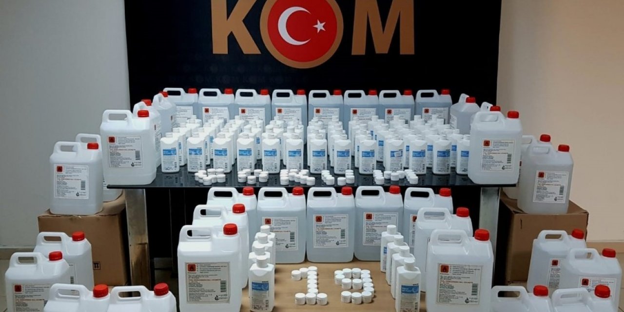 Çorum’da sahte dezenfektan üreten 1 kişi gözaltına alındı