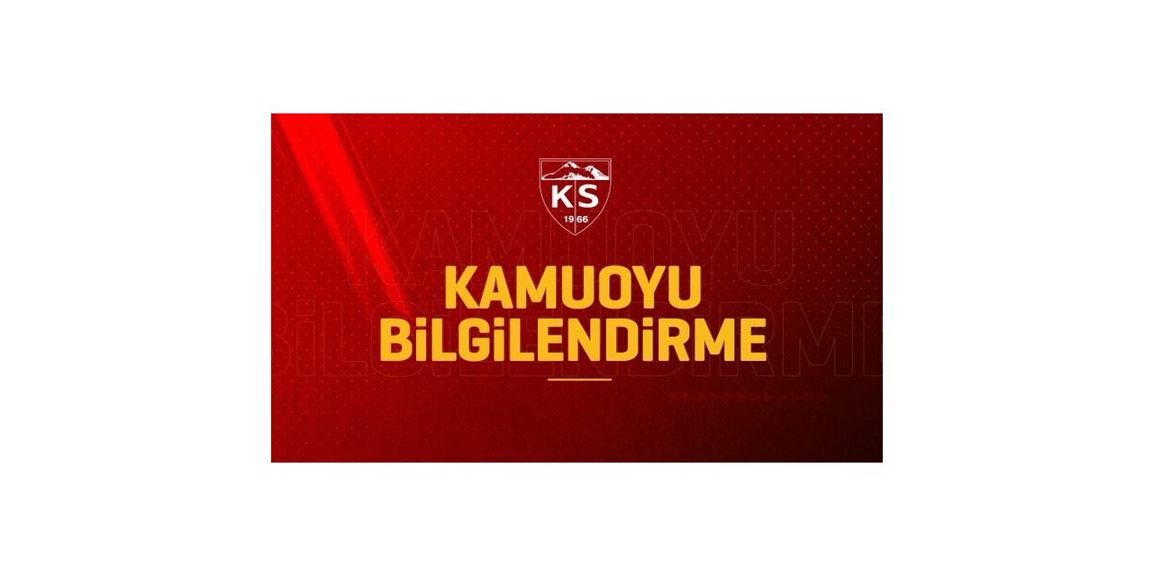 Kayserispor’da bir idari personelde sonuç pozitif çıktı