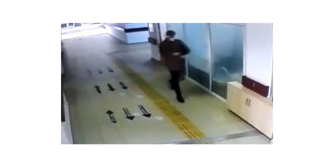 Hastanede dezenfektan hırsızlığı kameraya yansıdı