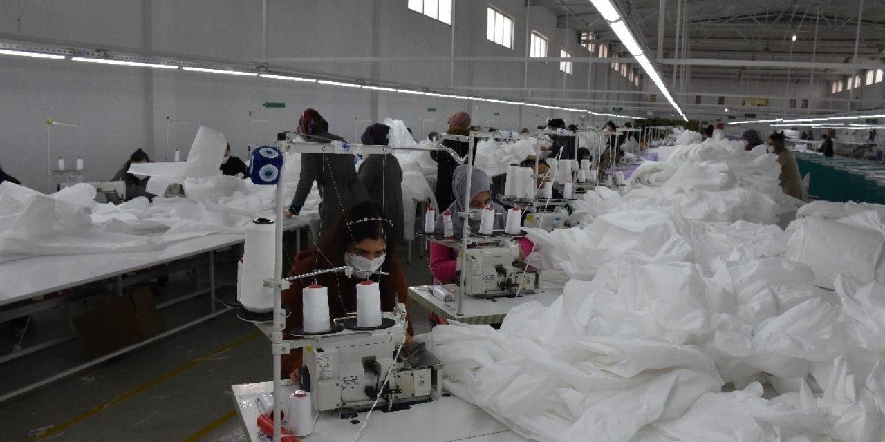 Amasya’da antibakteriyel tulum üretiliyor