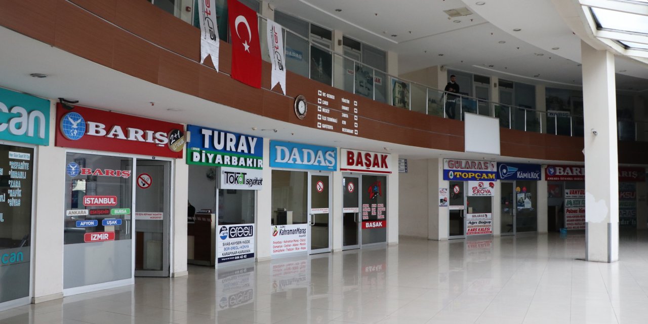 Erzincan'da otogar, havalimanı ve garda koronavirüs sakinliği