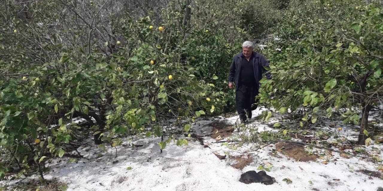 Mersin'de dolu yağışı hayatı olumsuz etkiledi