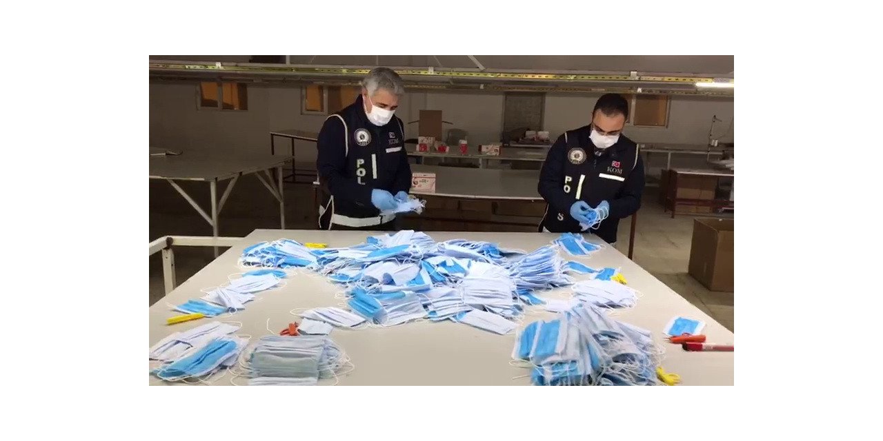 Sahte maske yapan firmaya operasyon