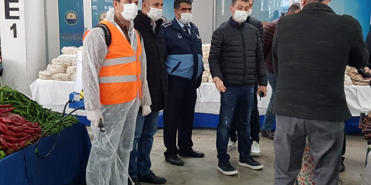 Belediye Başkanı Şimşek koronavirüs denetimleri yaptı