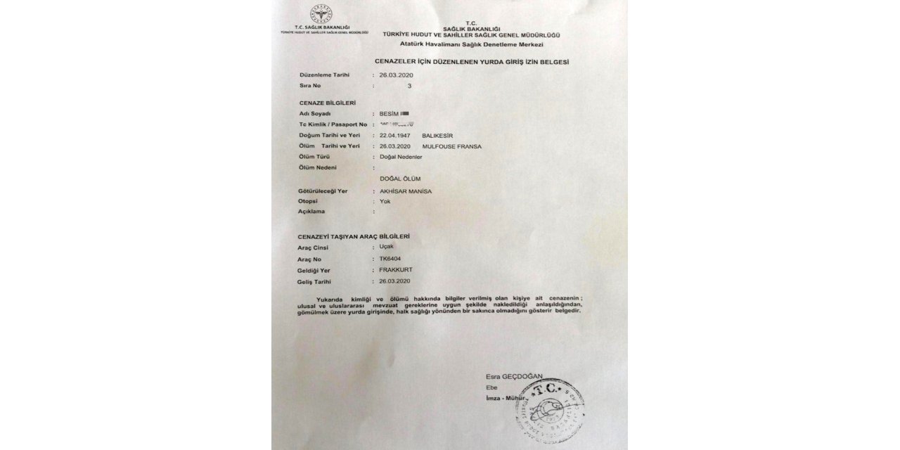 Manisa Valiliğinden Akhisar’daki cenazeyle ilgili açıklama