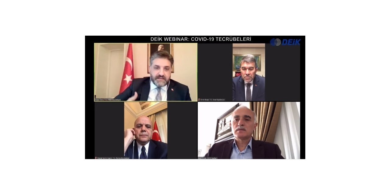 Koronavirüs mücadelesi veren 3 ülkenin Türk büyükelçileri ile online seminer