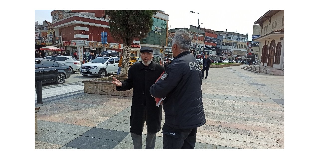 Dede sokağa çıktı polis ile tartıştı. "82 yaşındayım böyle bir şey görmedim"