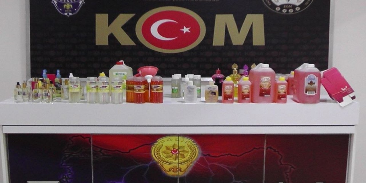 Erzincan’da sahte kolonya üreten depoya baskın