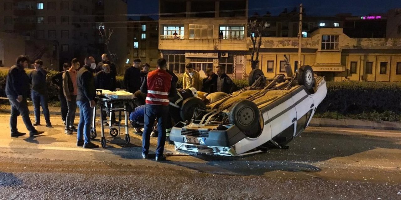Otomobil takla attı: 1 yaralı