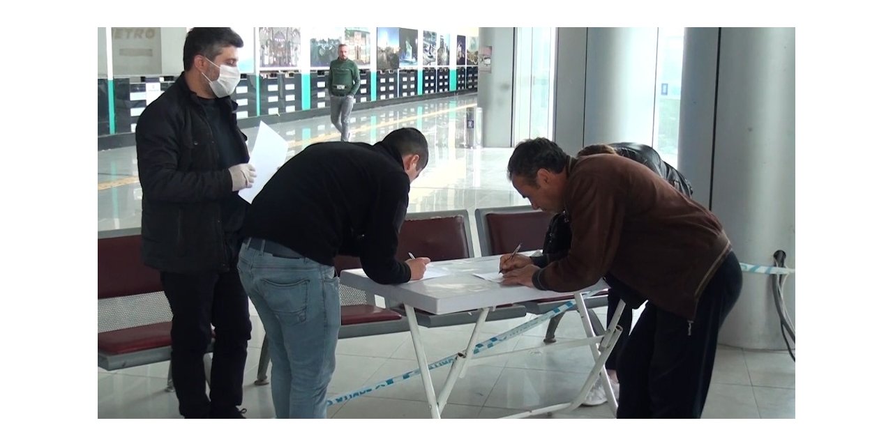 Şehir dışına çıkmak isteyenler için otogarda ’Seyahat izin kurulu’ oluşturuldu