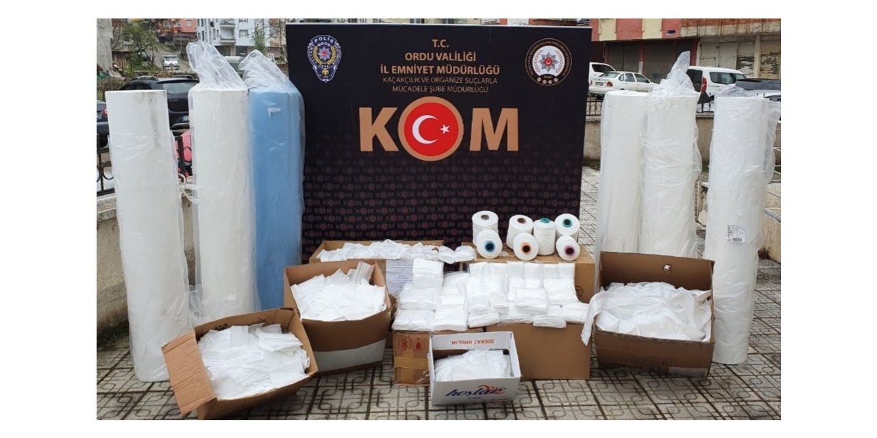 Ordu’da merdiven altı maske üreten iş yerine baskın
