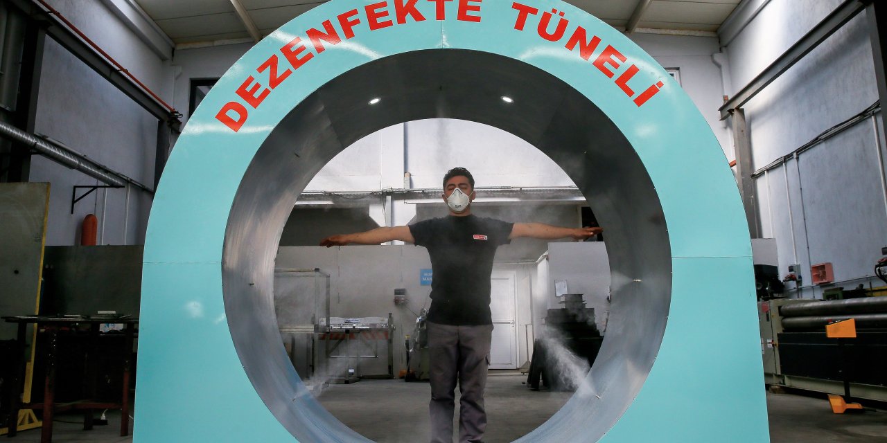 İzmirli girişimci 10 günde "dezenfekte tüneli" yaptı