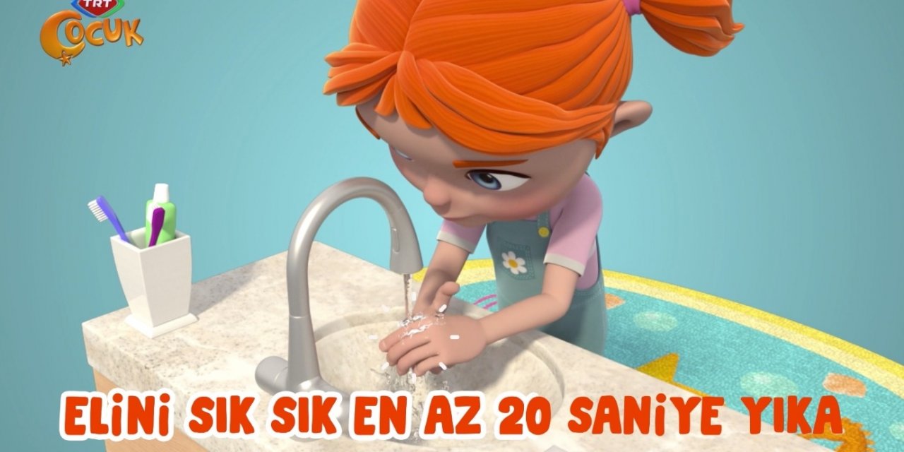 TRT Çocuk, el yıkamayı sevilen kahramanlarıyla öğretiyor