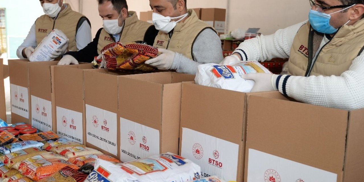 Bursa iş dünyasından 10 bin aileye erzak yardımı