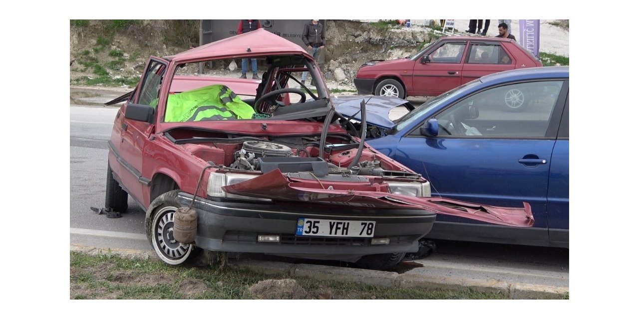 Denizli’de trafik kazası: 1 ölü, 2 yaralı