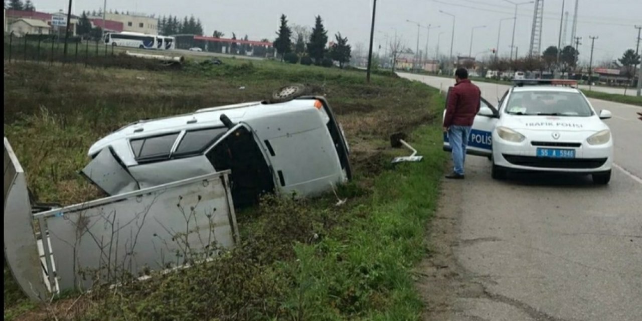 Samsun’da otomobil takla attı: 1 yaralı