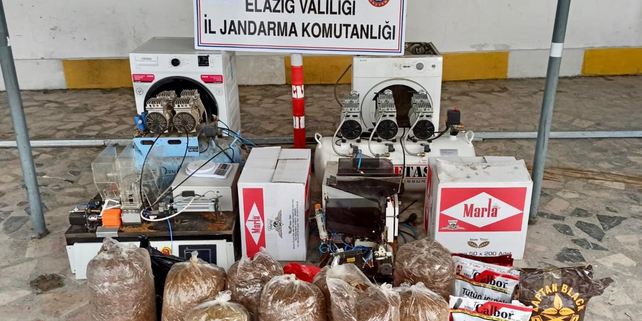 Elazığ'da kaçak sigara imal eden 2 şüpheli suçüstü yakalandı