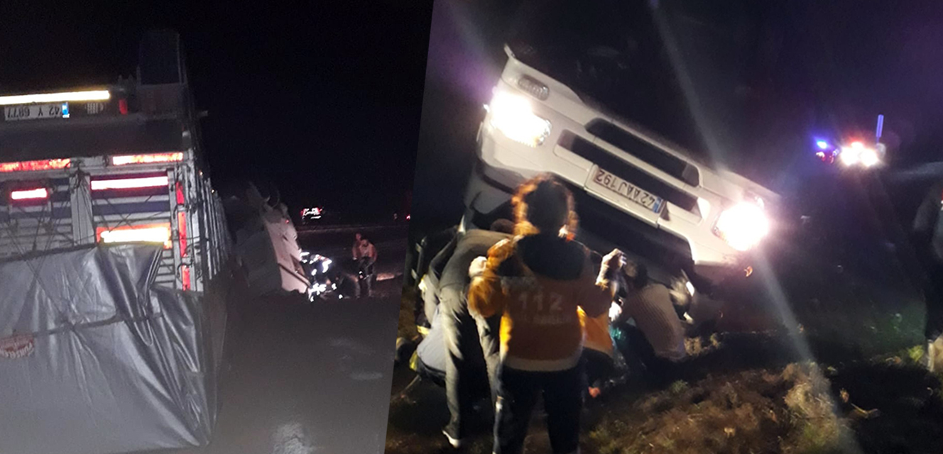 Konya’da kontrolden çıkan tır devrildi! Şoför yaralı