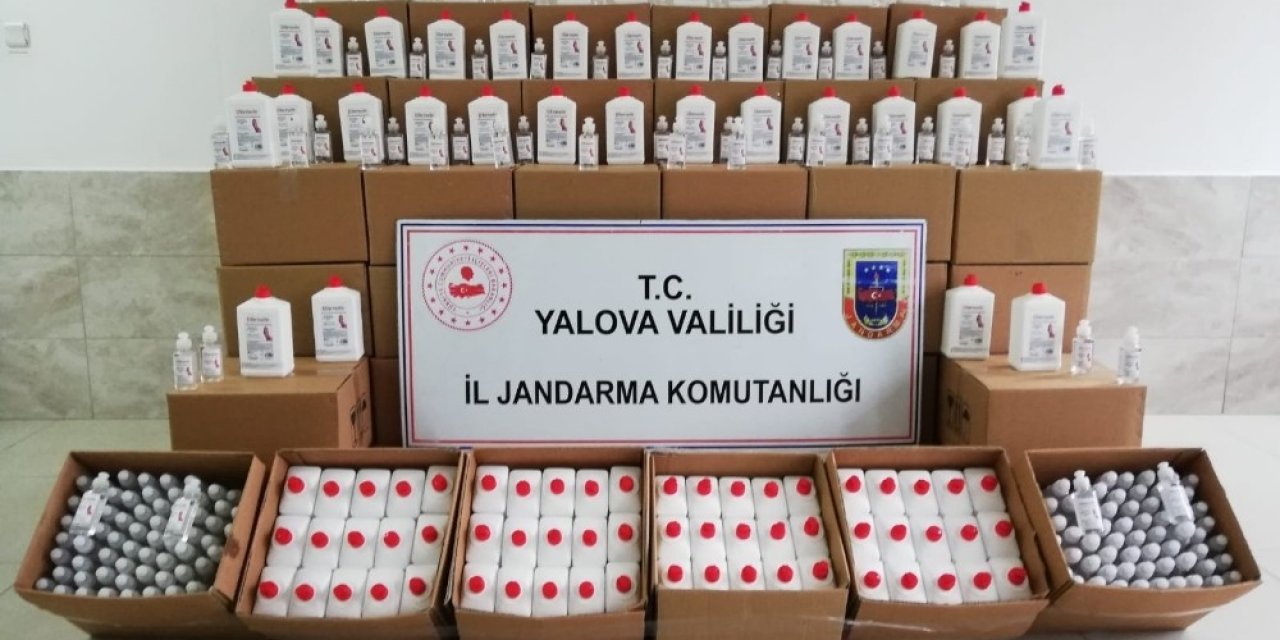 Yalova’da kaçak dezenfektan ele geçirildi