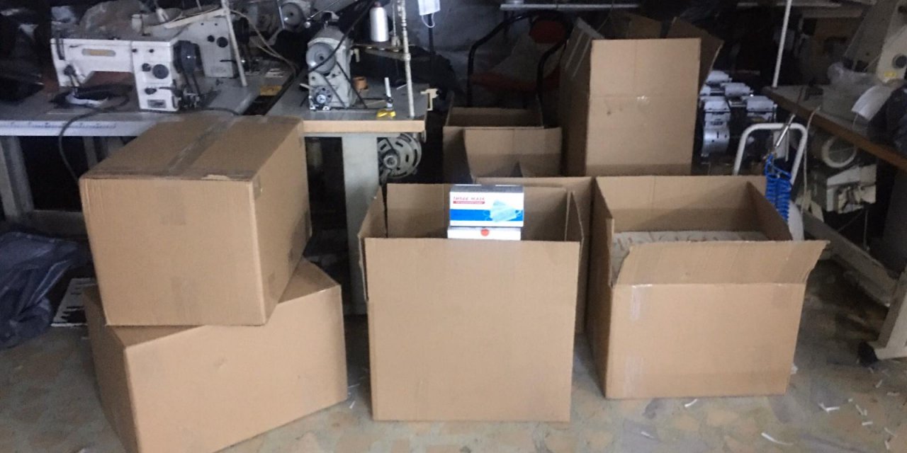 İstanbul'da kaçak üretilen 20 bin 650 tıbbi maskeye el konuldu