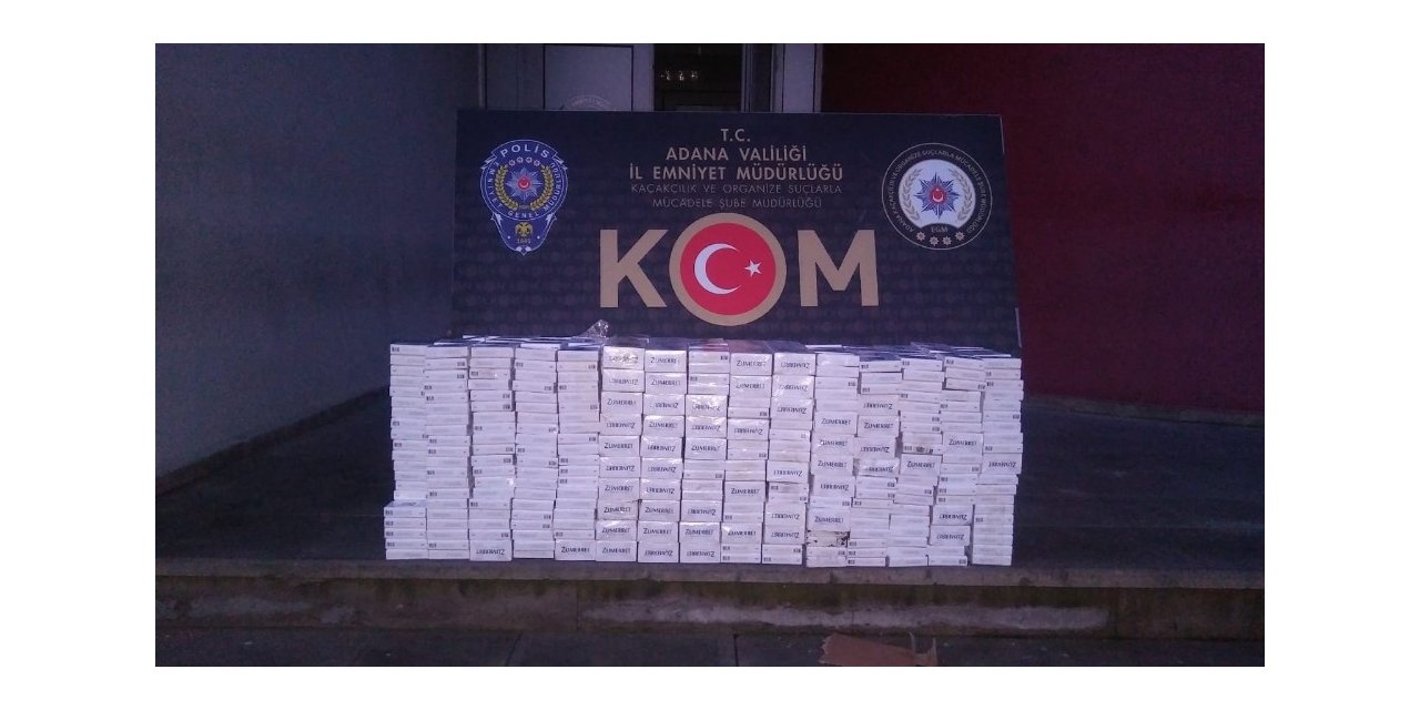 Adana'da kaçak makaron yakalandı 380 bin adet