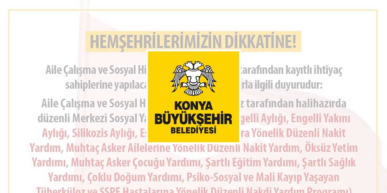Konya Büyükşehir Belediyesi'nden 1000 TL açıklaması